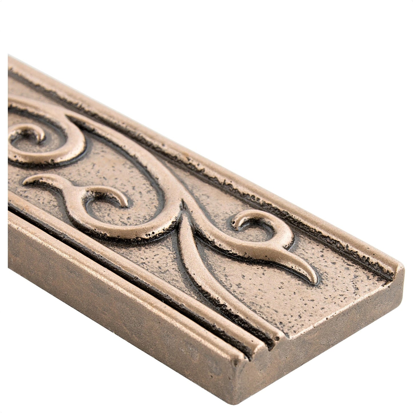 (Pack of 5)Cypress Metal Champagne Bronze 4.5cm. x 30cm. Border Wall Accent Tile Trim