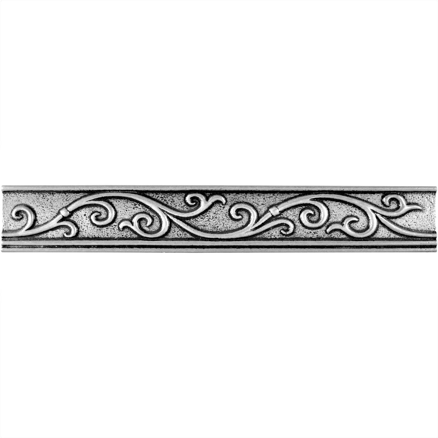 (Pack of 5) Cypress Metal Nickel 4.5cm. x 30cm. Border Wall Accent Tile Trim